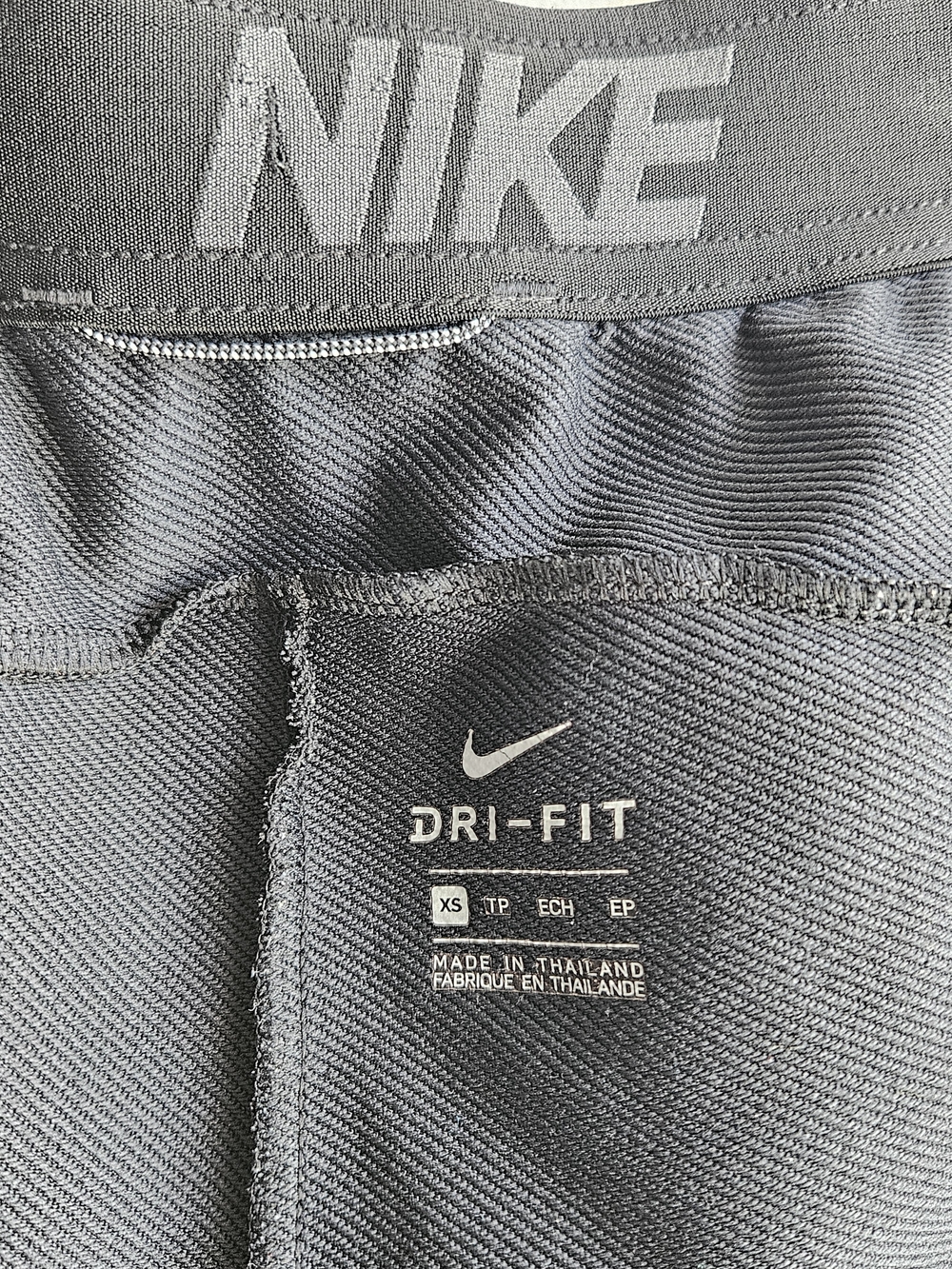 Nike Dri-Fit Kids Black Joggers with White Swoosh Cuffed Ankles X Small - Picture 5 of 7